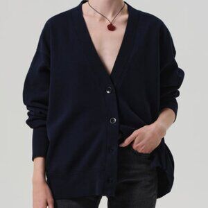 Citizens of Humanity Fleece Cardigan In Navy Size Small